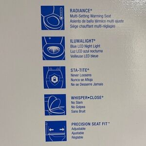 BEMIS Radiance heated night light seat